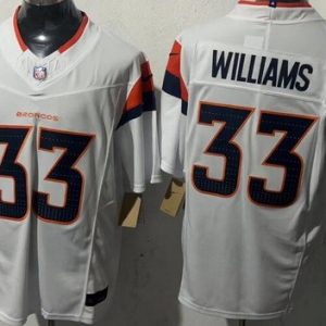 Denver Broncos #33 Javonte Williams Limited White FUSE Vapor Jersey