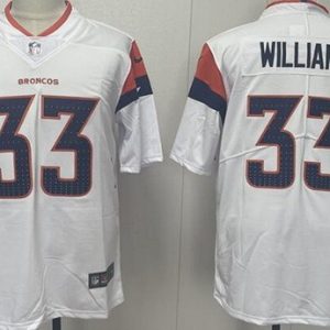 Denver Broncos #33 Javonte Williams Limited White Vapor Jersey