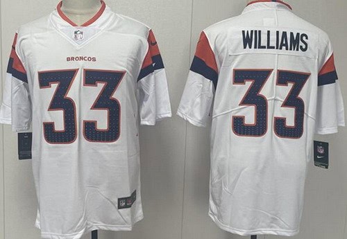 Denver Broncos #33 Javonte Williams Limited White Vapor Jersey