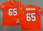 Denver Broncos #65 Gary Zimmerman Orange Throwback Jersey