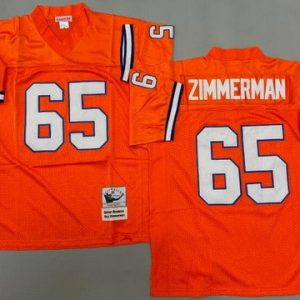 Denver Broncos #65 Gary Zimmerman Orange Throwback Jersey