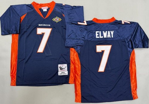 Denver Broncos #7 John Elway Blue 1994 Throwback Jersey