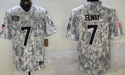 Denver Broncos #7 John Elway Limited Arctic Camo 2024 Salute to Service Jersey