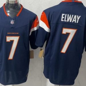 Denver Broncos #7 John Elway Limited Navy FUSE Vapor Jersey