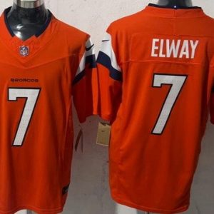 Denver Broncos #7 John Elway Limited Orange FUSE Vapor Jersey