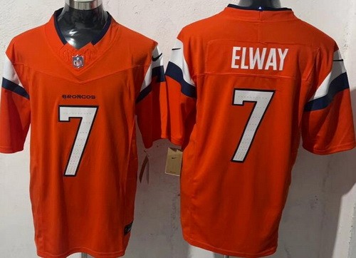 Denver Broncos #7 John Elway Limited Orange FUSE Vapor Jersey
