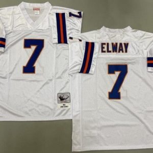 Denver Broncos #7 John Elway White 1994 Throwback Jersey
