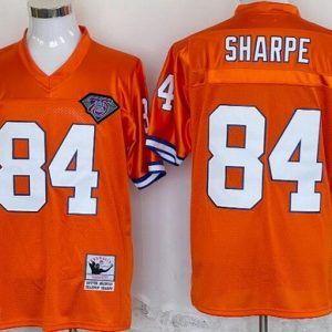 Denver Broncos #84 Shannon Sharpe Orange 75th 1994 Throwback Jersey