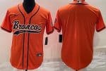 Denver Broncos Blank Orange Baseball Jersey