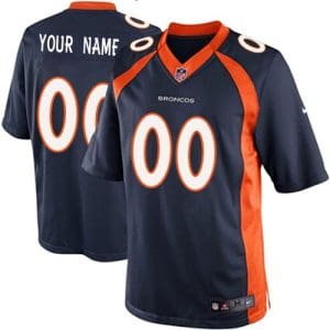 Denver Broncos Customized Game Blue Jersey