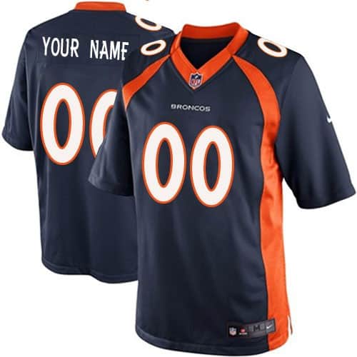 Denver Broncos Customized Game Blue Jersey