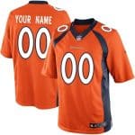 Denver Broncos Customized Game Orange Jersey