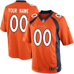 Denver Broncos Customized Game Orange Jersey