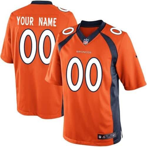 Denver Broncos Customized Game Orange Jersey