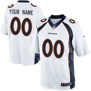 Denver Broncos Customized Game White Jersey