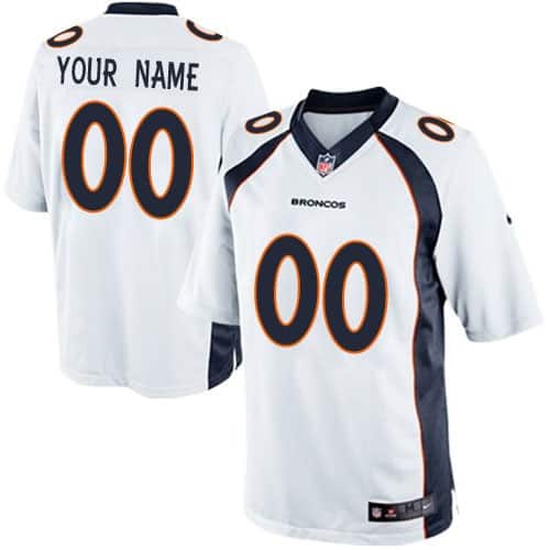 Denver Broncos Customized Game White Jersey