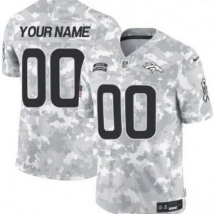 Denver Broncos Customized Limited Arctic Camo 2024 Salute to Service Jersey