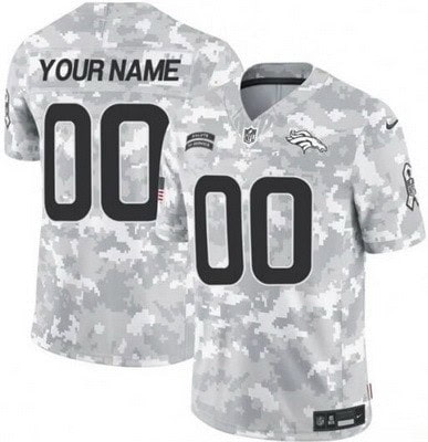 Denver Broncos Customized Limited Arctic Camo 2024 Salute to Service Jersey