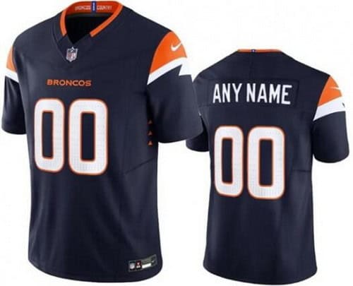 Denver Broncos Customized Limited Navy FUSE Vapor Jersey