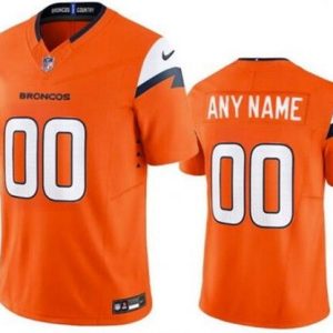 Denver Broncos Customized Limited Orange FUSE Vapor Jersey