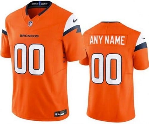 Denver Broncos Customized Limited Orange FUSE Vapor Jersey