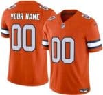 Denver Broncos Customized Limited Orange Throwback FUSE Vapor Jersey