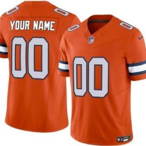 Denver Broncos Customized Limited Orange Throwback FUSE Vapor Jersey