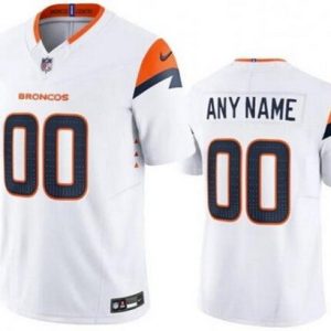 Denver Broncos Customized Limited White FUSE Vapor Jersey