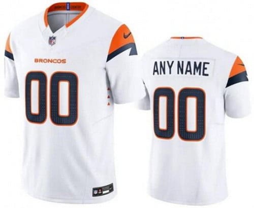 Denver Broncos Customized Limited White FUSE Vapor Jersey