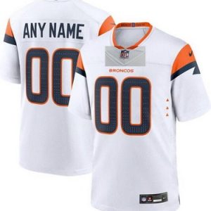 Denver Broncos Customized Limited White Vapor Jersey