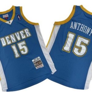 Denver Nuggets #15 Carmelo Anthony Light Blue 2003 Throwback Swingman Jersey