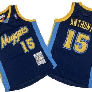 Denver Nuggets #15 Carmelo Anthony Navy 2006 Throwback Swingman Jersey