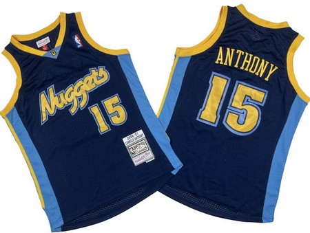 Denver Nuggets #15 Carmelo Anthony Navy 2006 Throwback Swingman Jersey