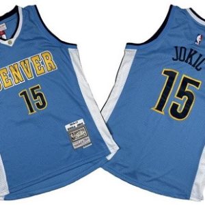 Denver Nuggets #15 Nikola Jokic Light Blue 2016 Throwback Swingman Jersey
