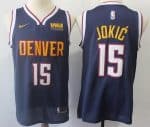Denver Nuggets #15 Nikola Jokic Navy Icon Sponsor Swingman Jersey
