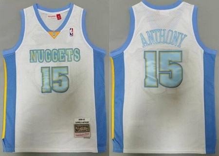 Denver Nuggets #15 Nikola Jokic White 2006 Throwback Swingman Jersey
