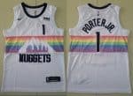 Denver Nuggets #1 Michael Porter Jr White City Icon Sponsor Swingman Jersey