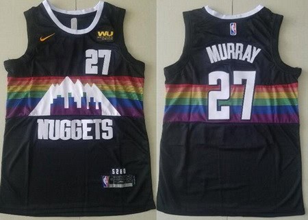 Denver Nuggets #27 Jamal Murray Black City Icon Sponsor Swingman Jersey