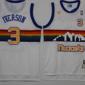 Denver Nuggets #3 Ty lawson White Throwback Swingman Jersey
