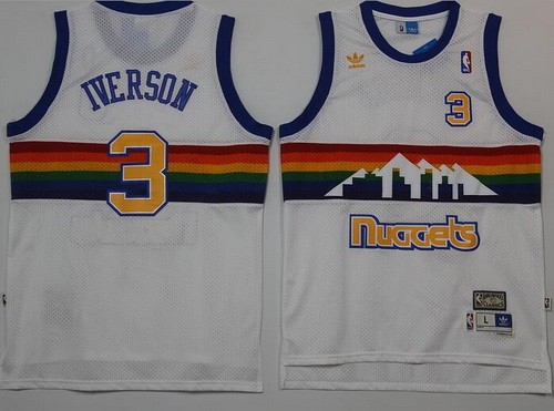Denver Nuggets #3 Ty lawson White Throwback Swingman Jersey
