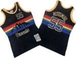 Denver Nuggets #55 Dikembe Mutombo Black 1991 Throwback Swingman Jersey