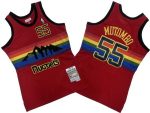 Denver Nuggets #55 Dikembe Mutombo Red 1991 Throwback Swingman Jersey