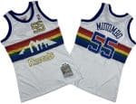 Denver Nuggets #55 Dikembe Mutombo White 1991 Throwback Swingman Jersey