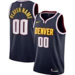 Denver Nuggets Custom Navy Icon Hot Press Jersey