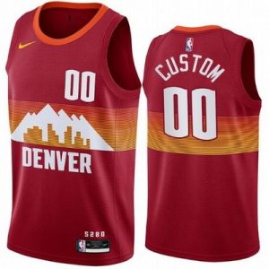 Denver Nuggets Customized Red 2021 City Stitched Swingman Jersey