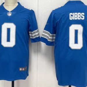 Detroit Lions #0 Jahmyr Gibbs Limited Blue Vapor Jersey
