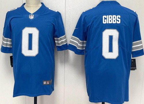Detroit Lions #0 Jahmyr Gibbs Limited Blue Vapor Jersey