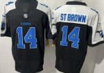 Detroit Lions #14 Amon Ra St Brown Limited Black Thanksgiving FUSE Vapor Jersey