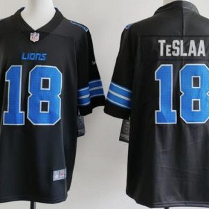Detroit Lions #18 Isaac TeSlaa Limited Black Vapor Jersey