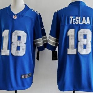 Detroit Lions #18 Isaac TeSlaa Limited Blue Vapor Jersey